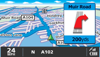 Snooper S600 Syrius Plus - Right turn screen